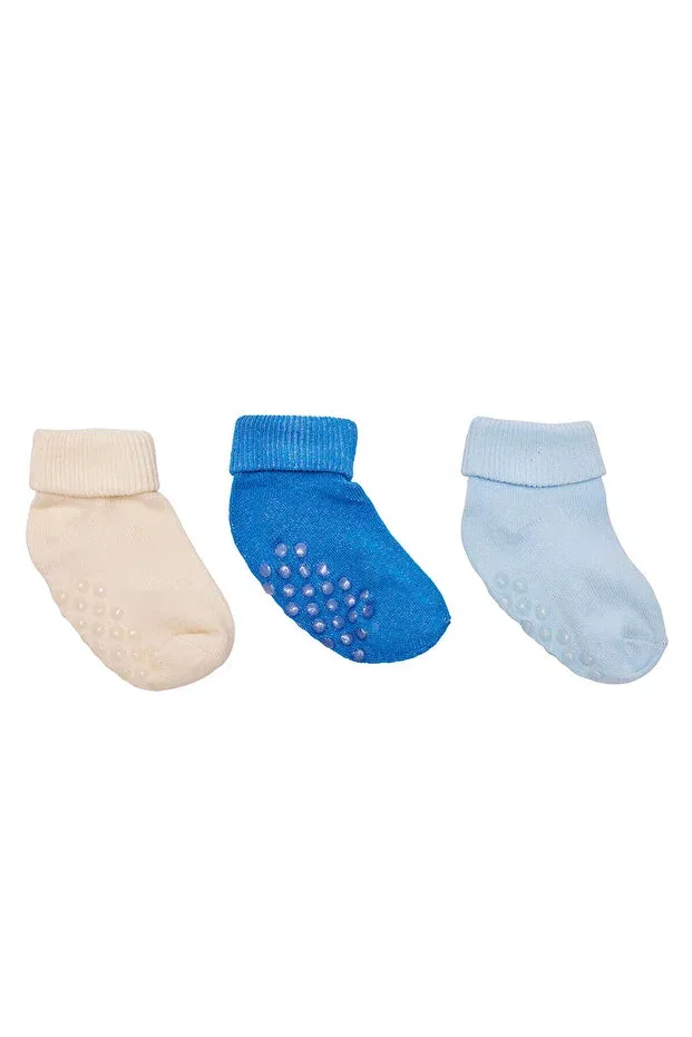 Детские носки для мальчиков с принтом 3-пары HelloBaby Ebebek Hello Baby, Blue