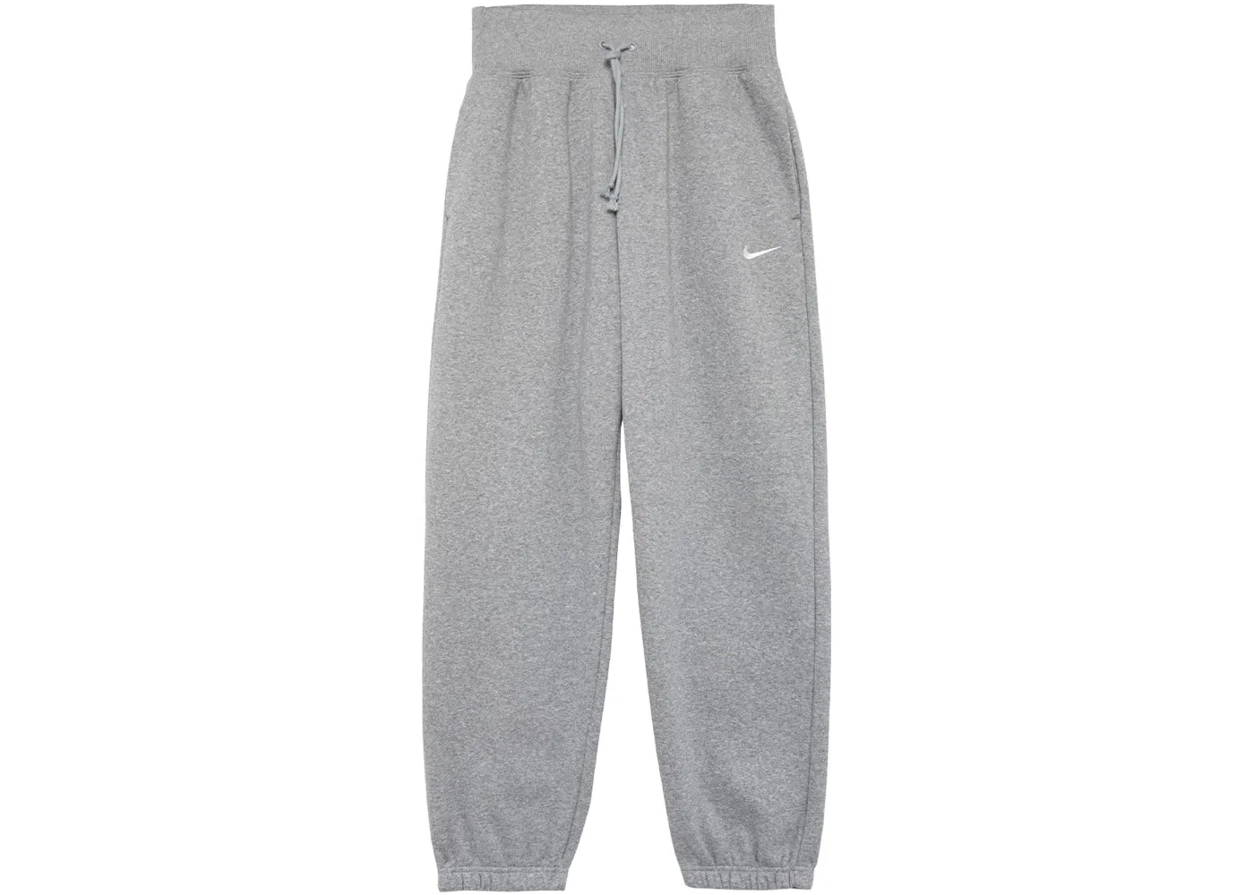 Женские спортивные штаны из флиса с высокой посадкой Nike Phoenix Fleece, Dark Grey Heather/Sail