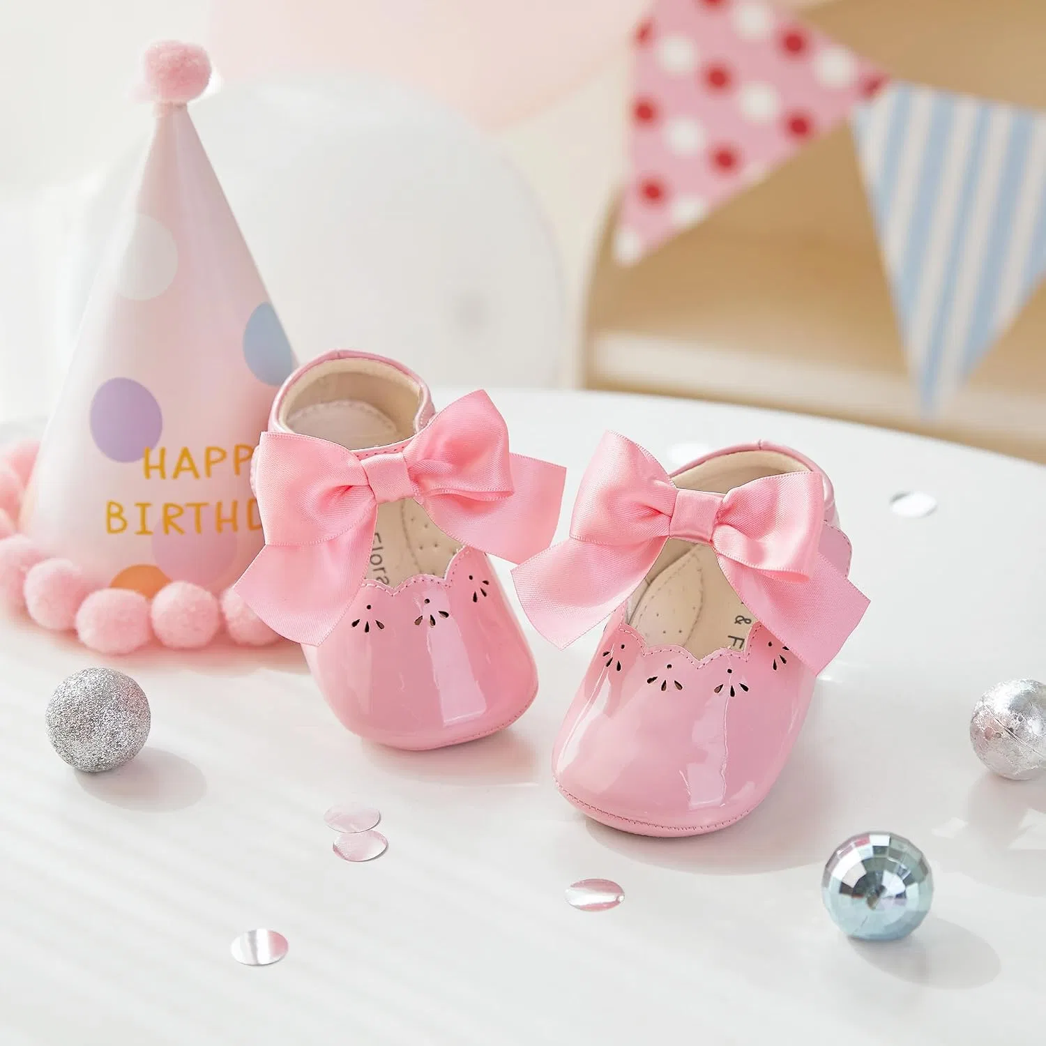 Детские туфли-мокасины для девочек Mary Jane Felix & Flora, Pink — фото 3