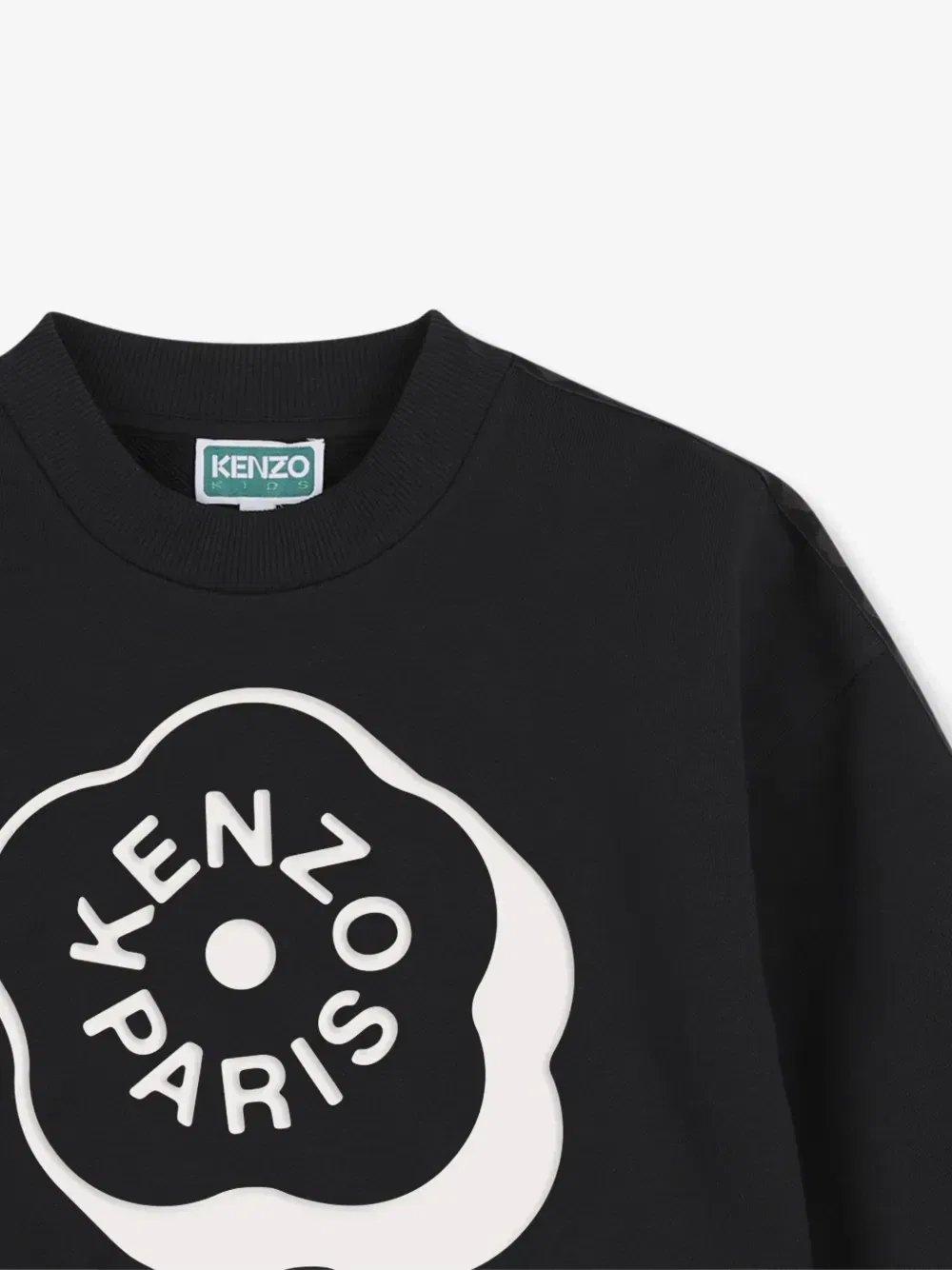 Толстовка с цветочным принтом Kenzo Kids, черный — фото 3
