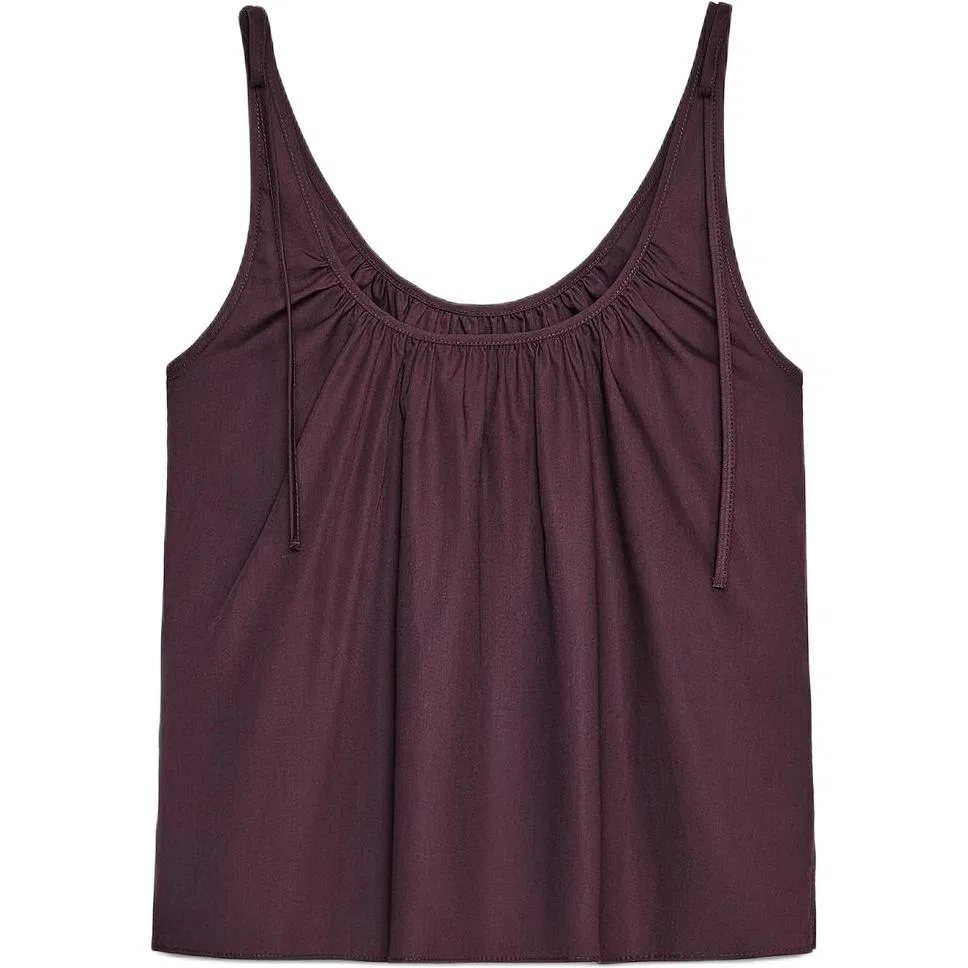 Женская майка на бретелях с круглым вырезом Dark Red Color, ZARA — фото 3