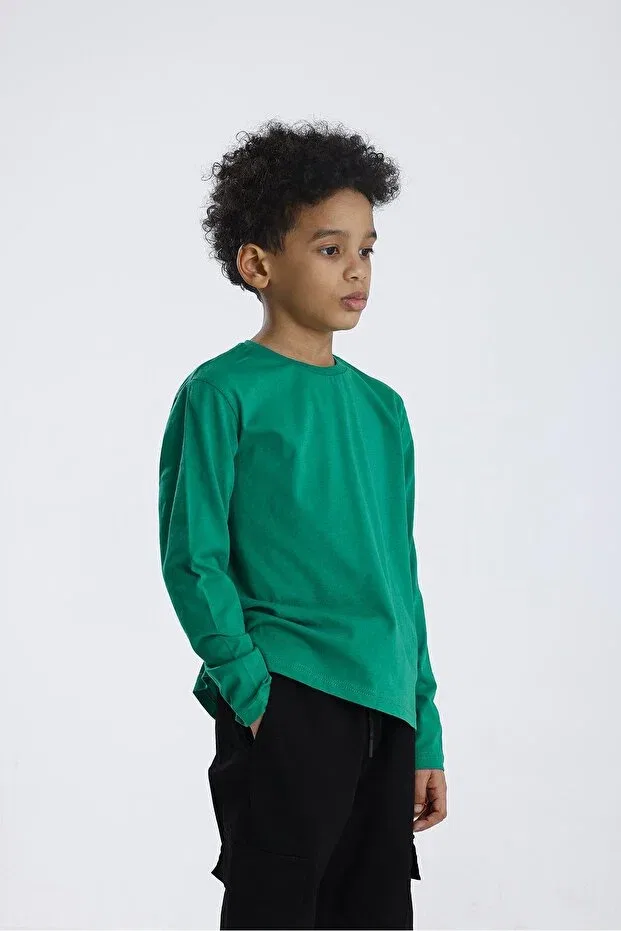 Детская футболка с длинным рукавом Miababy, Green
