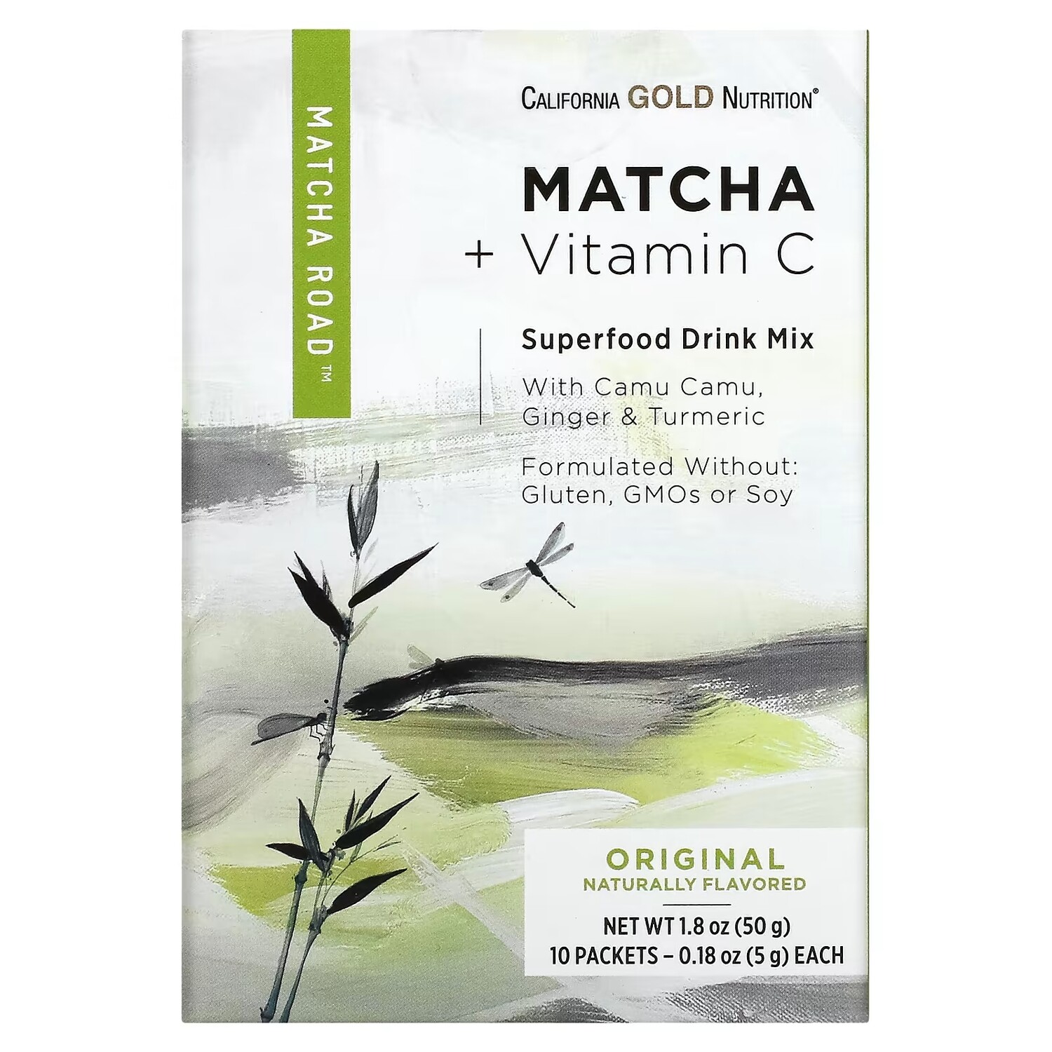 

Матча с Витамином C California Gold Nutrition, 10 пластинок