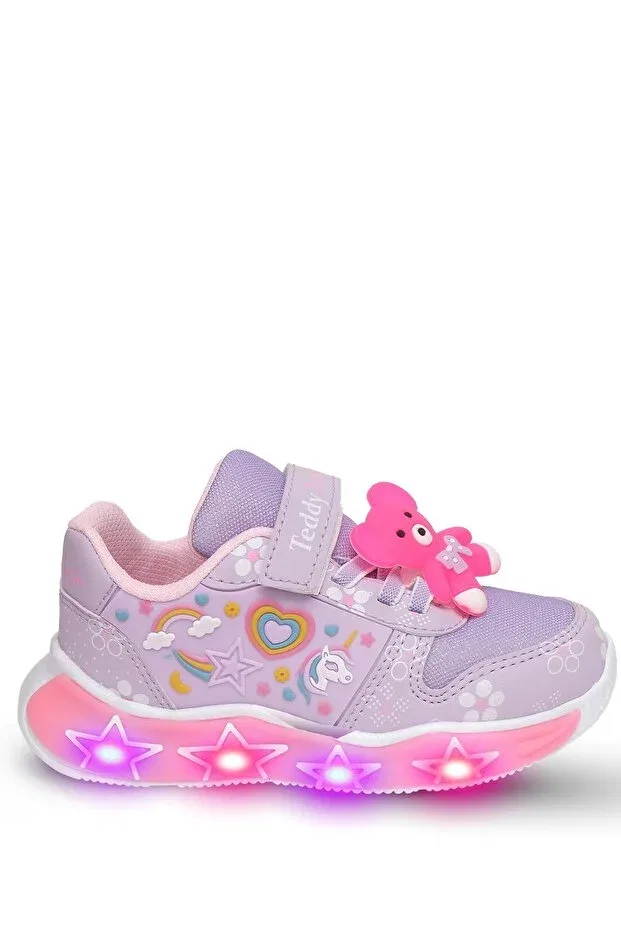 Детские спортивные кроссовки для девочек с подсветкой Kaptan Junior, Purple — фото 4