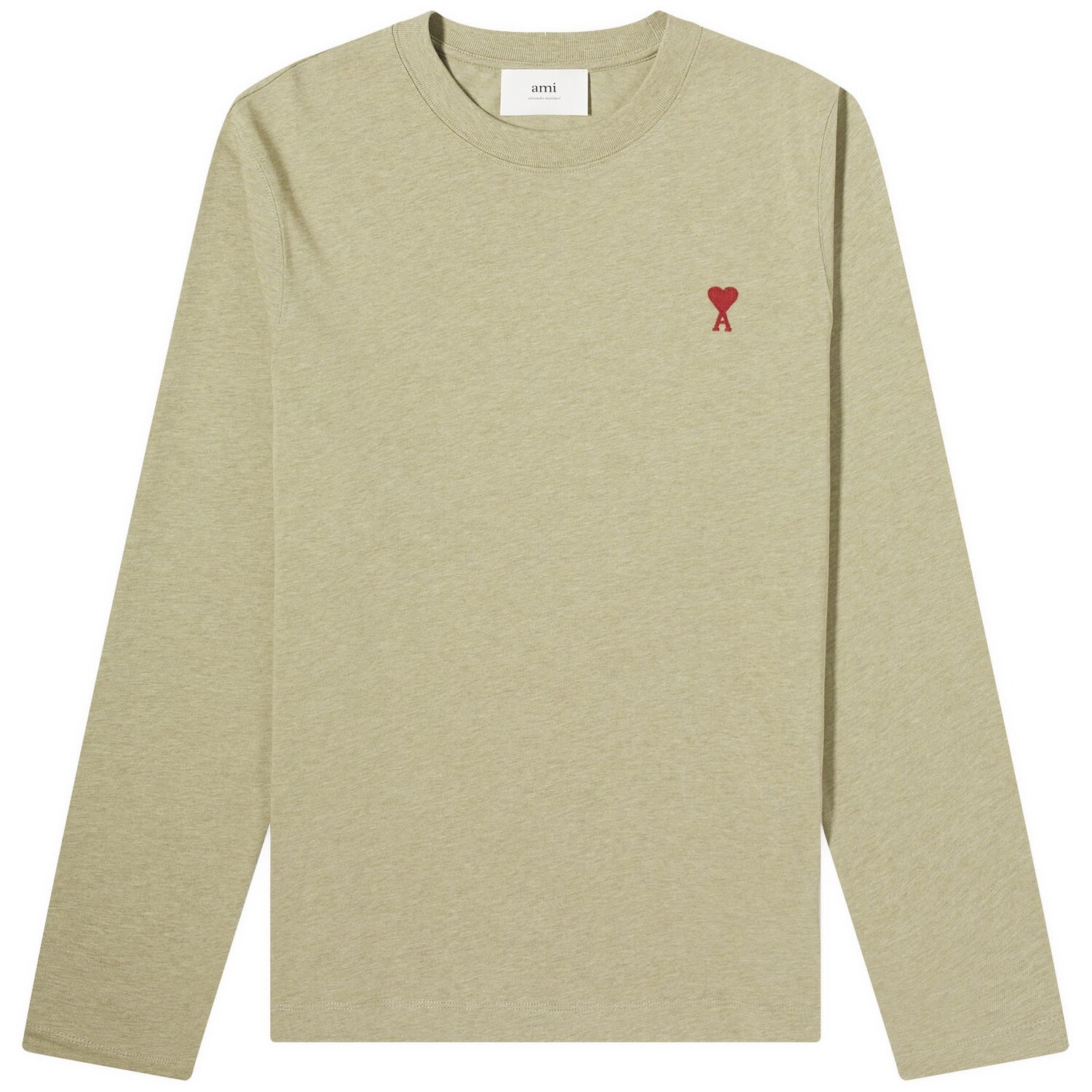 

Лонгслив Ami Paris Long Sleeve Small A Heart T-Shirt, цвет Heather Sage