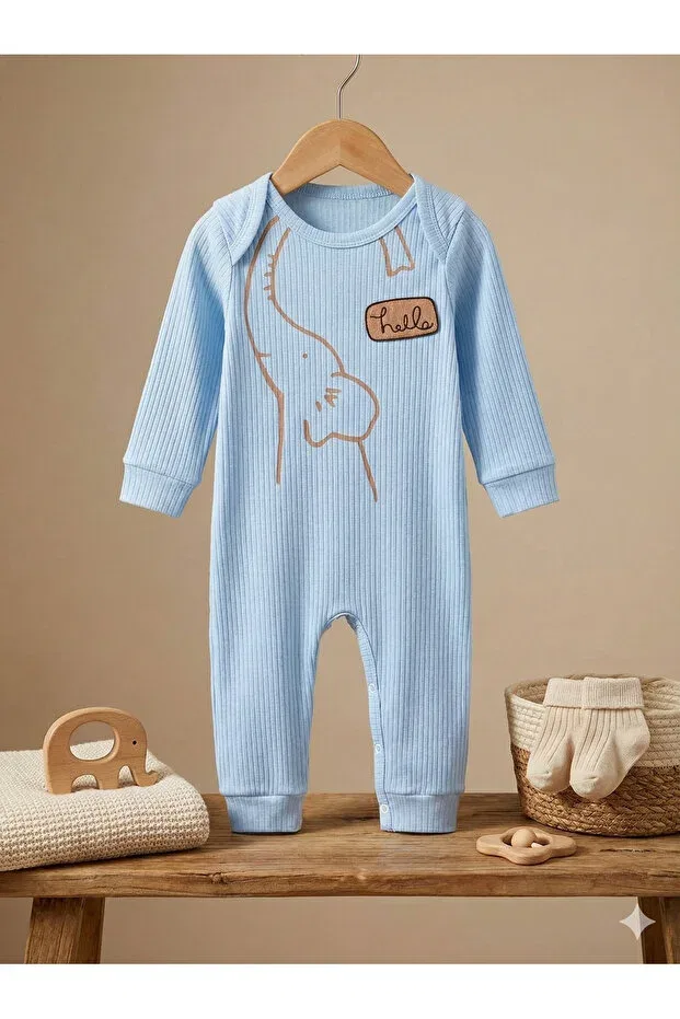 Детский комбинезон хлопковый Tinytrends, Blue — фото 2