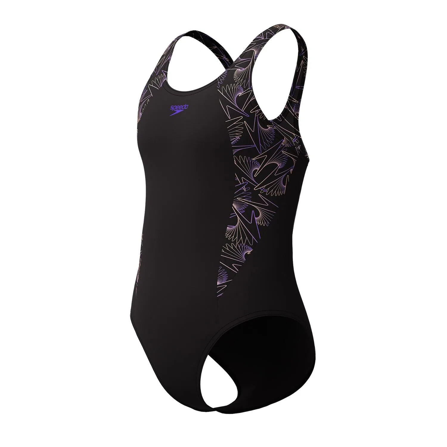Детский спортивный купальник с принтом Hyperboom Splice Speedo, Schwarz