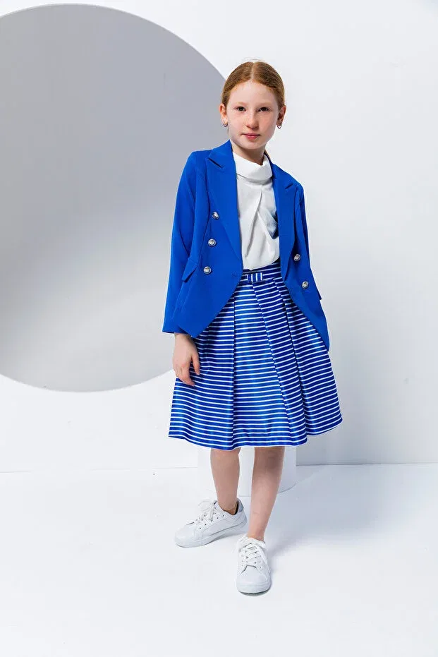 Детский пиджак для девочек с длинным рукавом Incity, Saks Blue