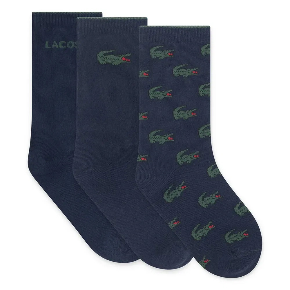 Набор носков Croc Crew Lacoste Kids, синий — фото 2