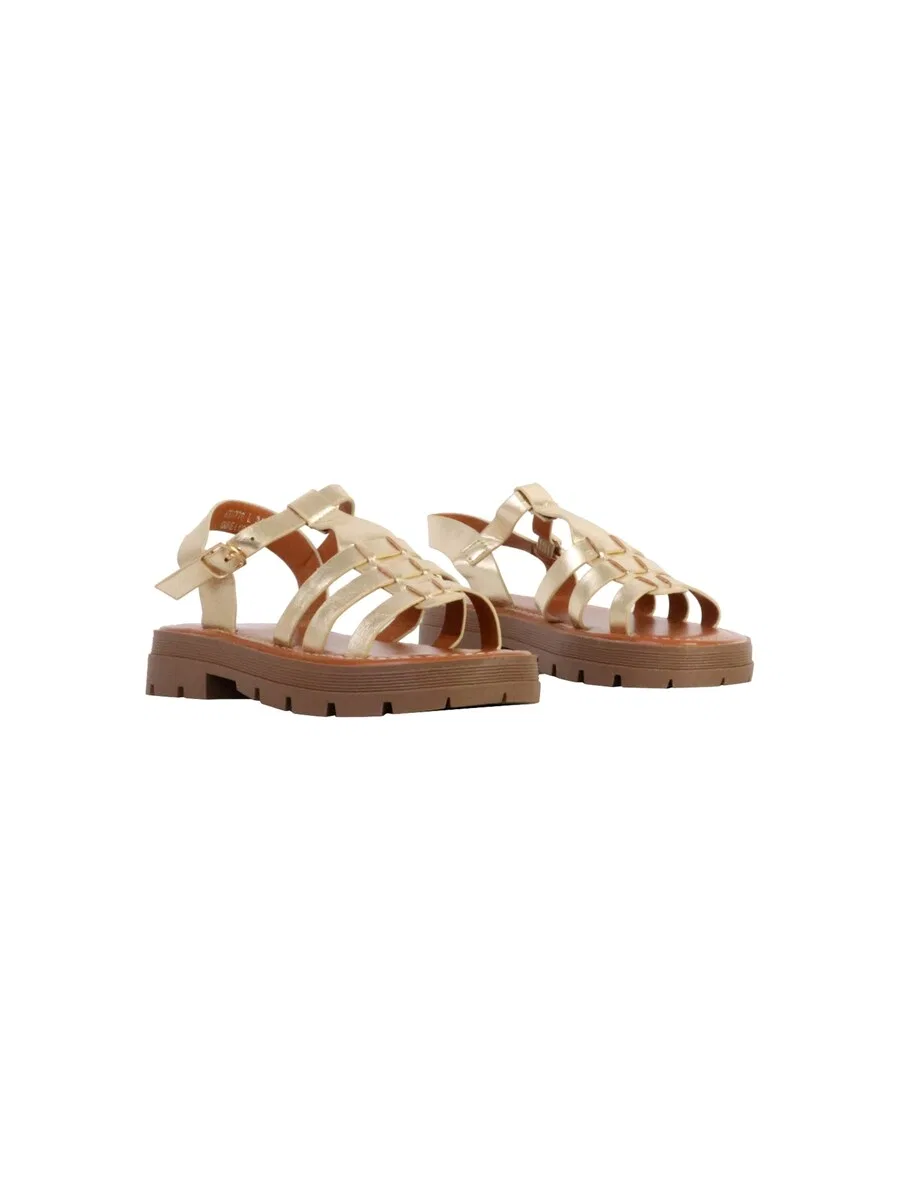 Сандалии Super Mode 'Kindersandalen mit Riemen' золотого цвета — фото 3