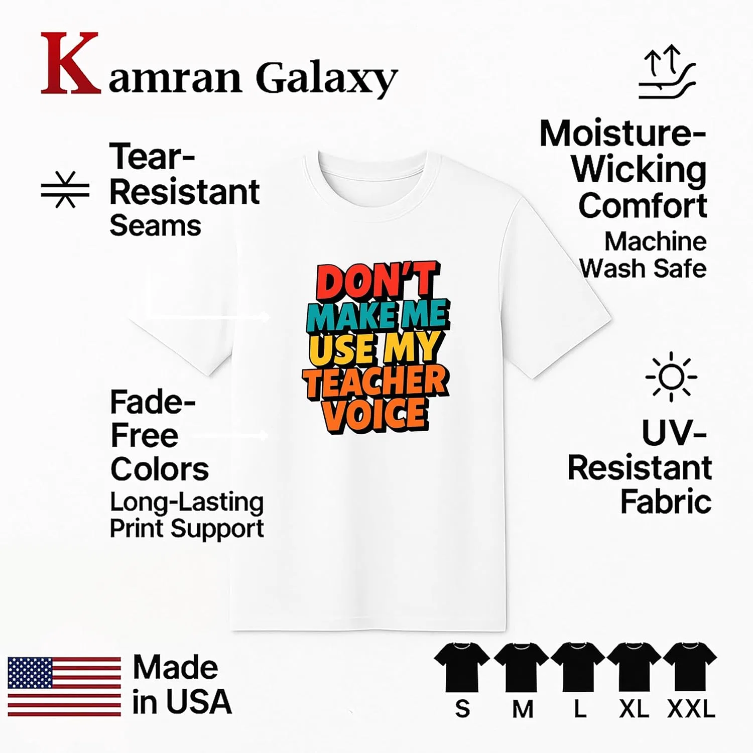 Футболка с принтом Teacher Voice Unisex, White — фото 4