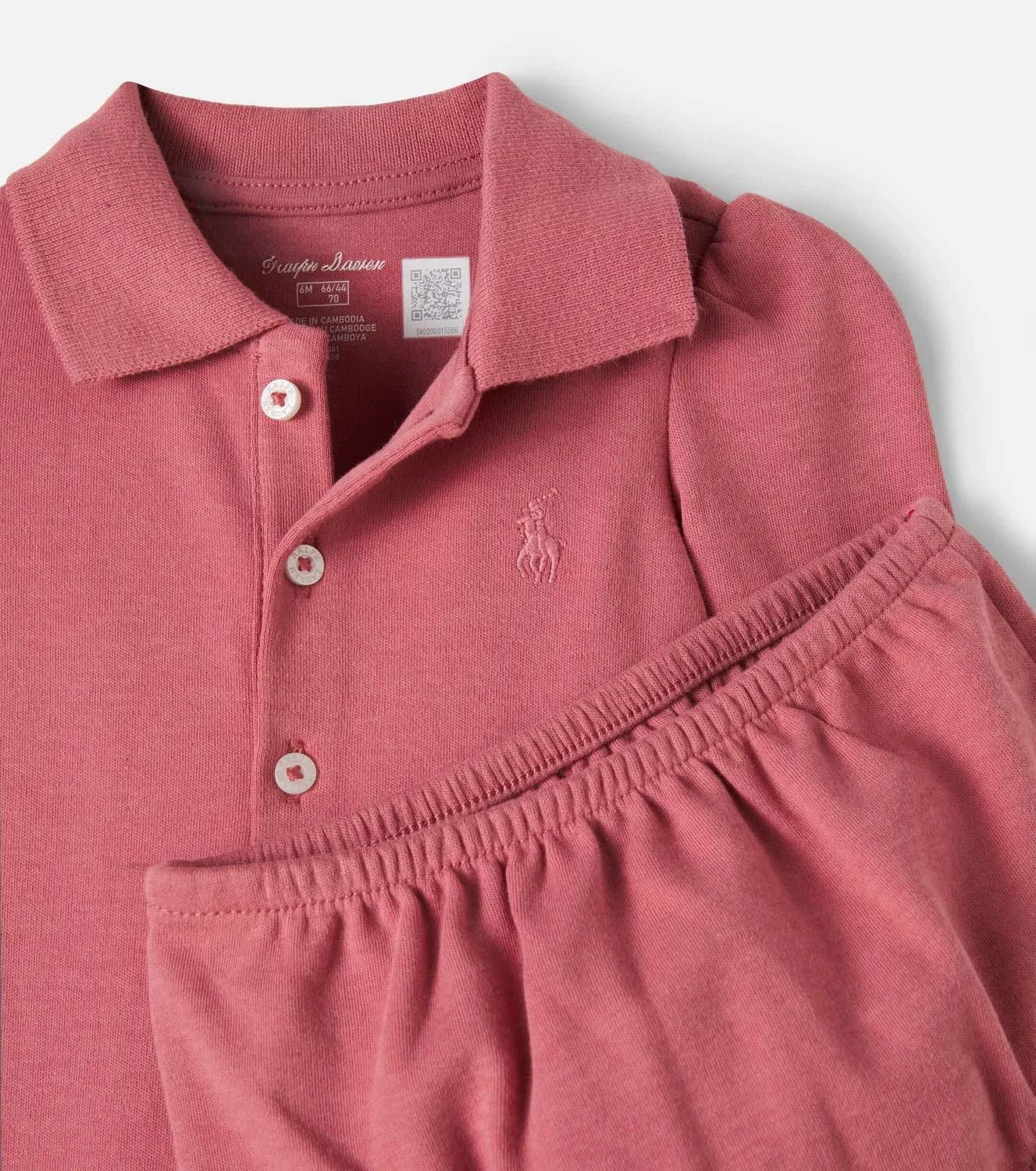 Платье хлопковое Polo Ralph Lauren Kids, розовый — фото 4