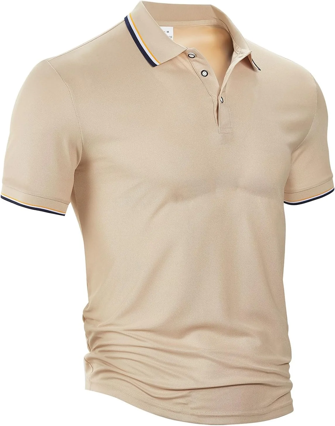 

Мужская вязаная поло с коротким рукавом, классический свободный крой RSZGSWS