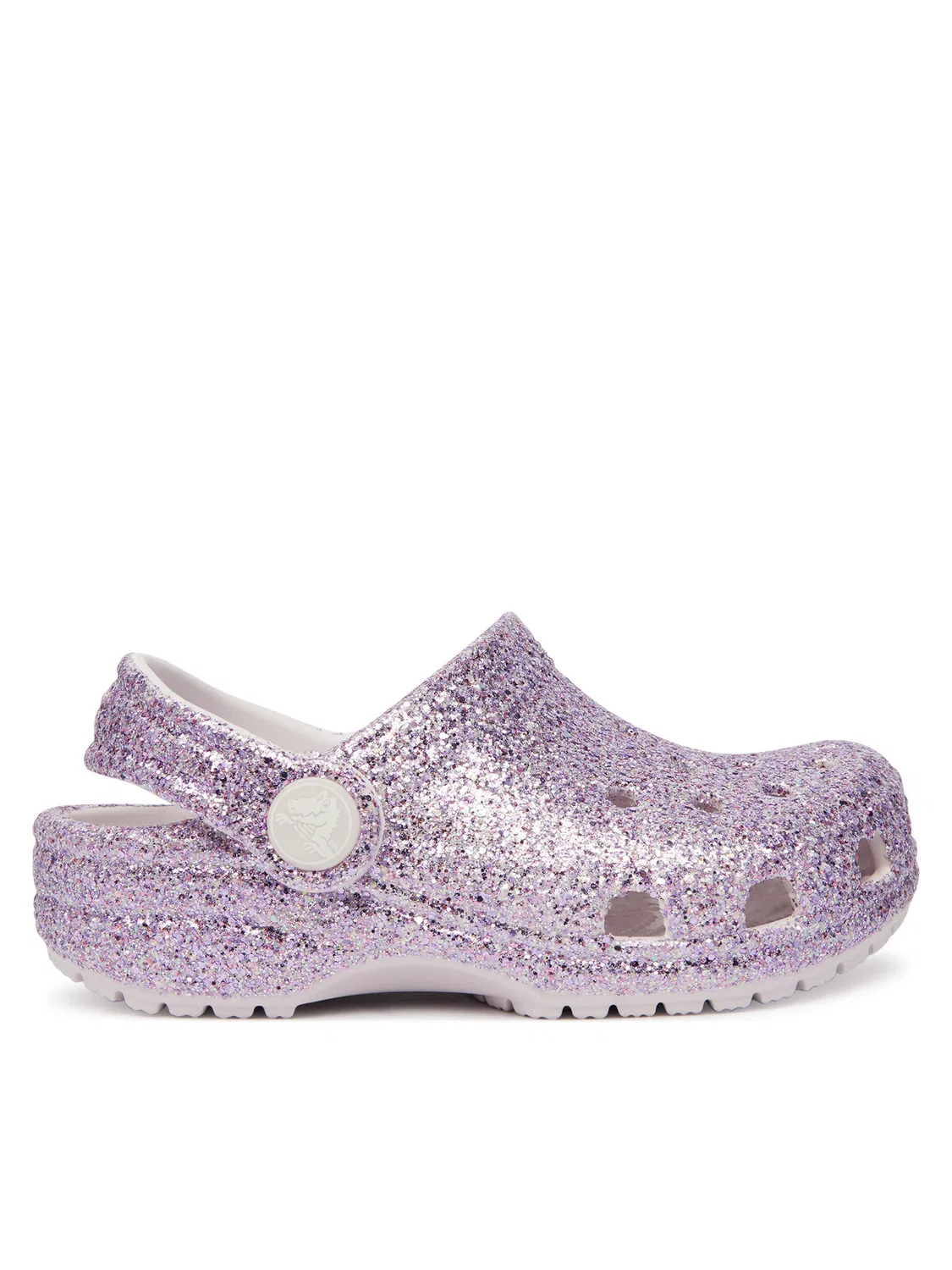 Шлепанцы для девочки Classic Chunky Glitter Clog Crocs, фиолетовый