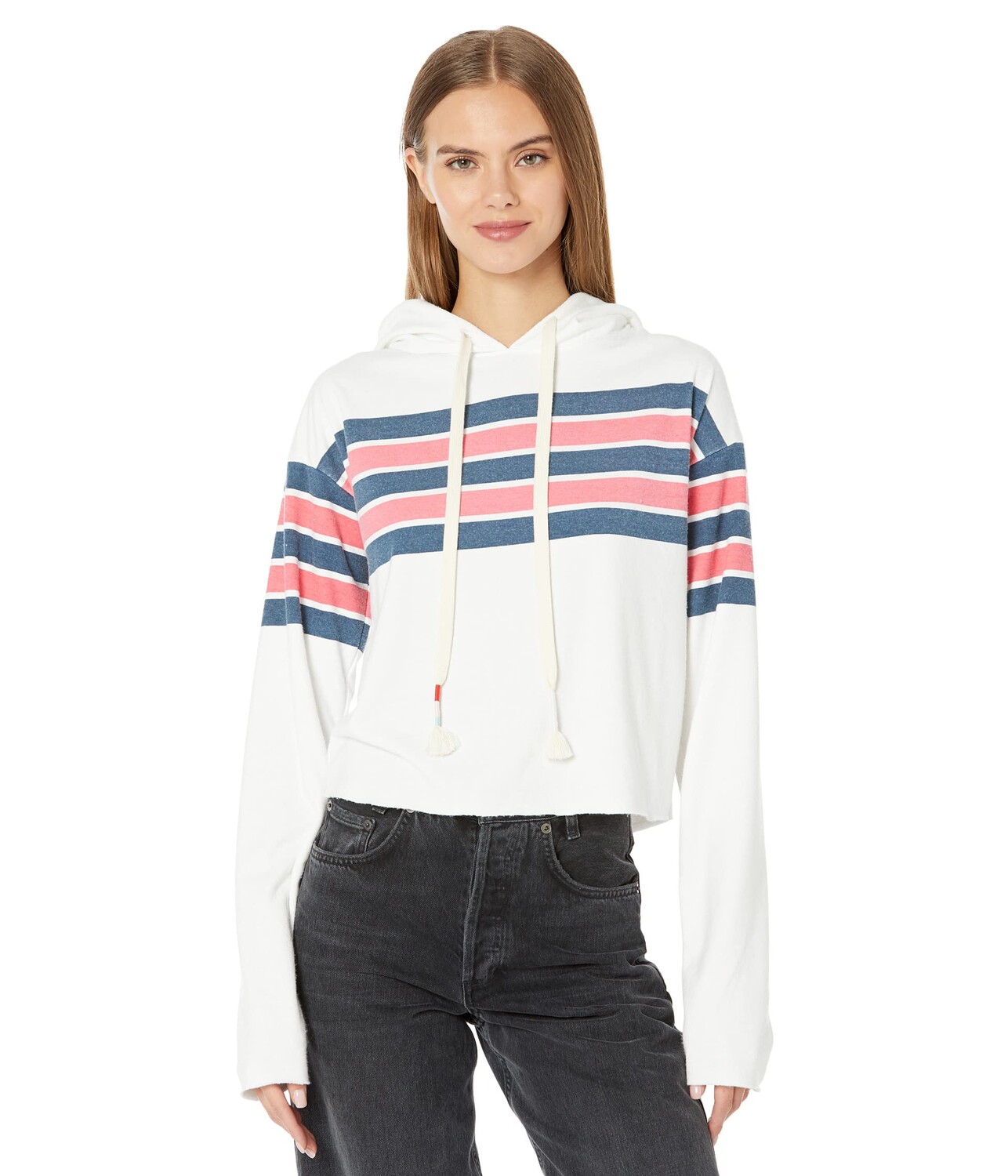 

Худи Wildfox, Nautical Stripes Ivy Cropped Hoodie, Серый, Худи Wildfox, Nautical Stripes Ivy Cropped Hoodie