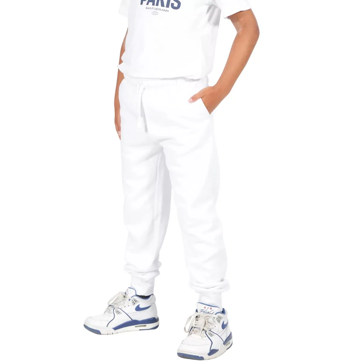 Детские джоггеры из флиса с карманами Everyday Kids, White