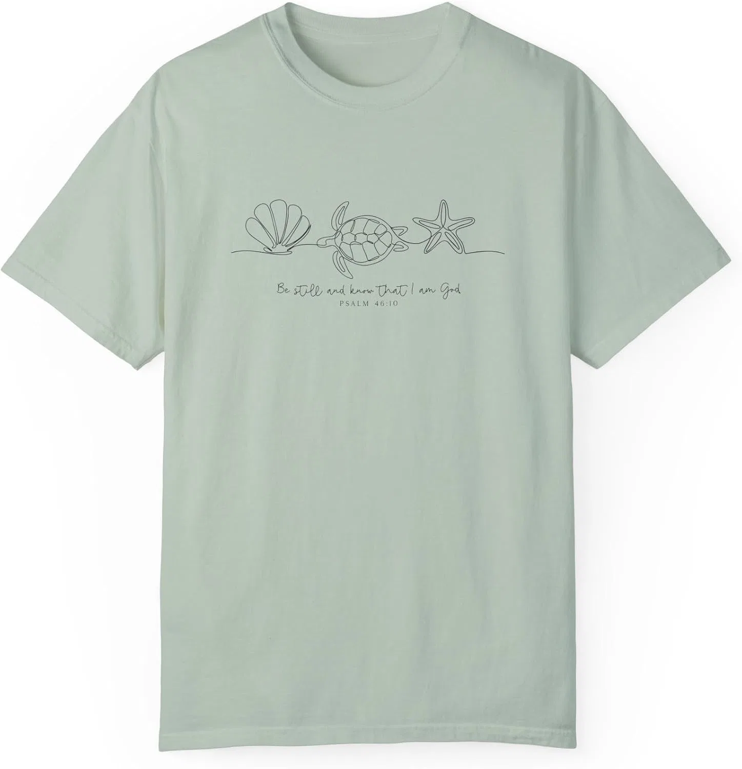 Футболка унисекс с морским принтом Comfort Colors 1717, Bay