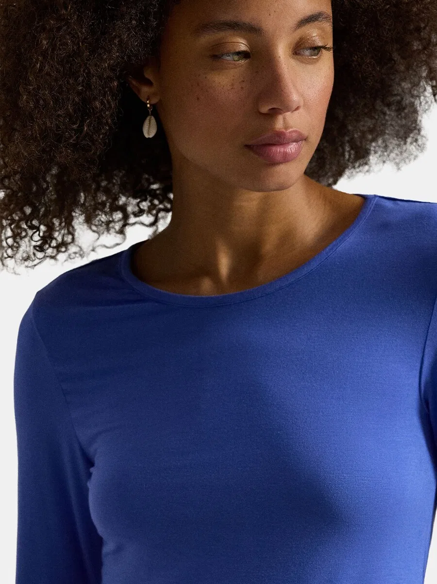 Топ Polo Ralph Lauren 'Midnight Sheer' синего цвета — фото 3