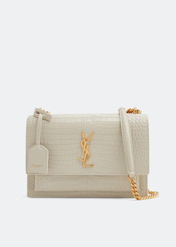 

Сумка кросс-боди SAINT LAURENT Sunset medium chain bag, белый