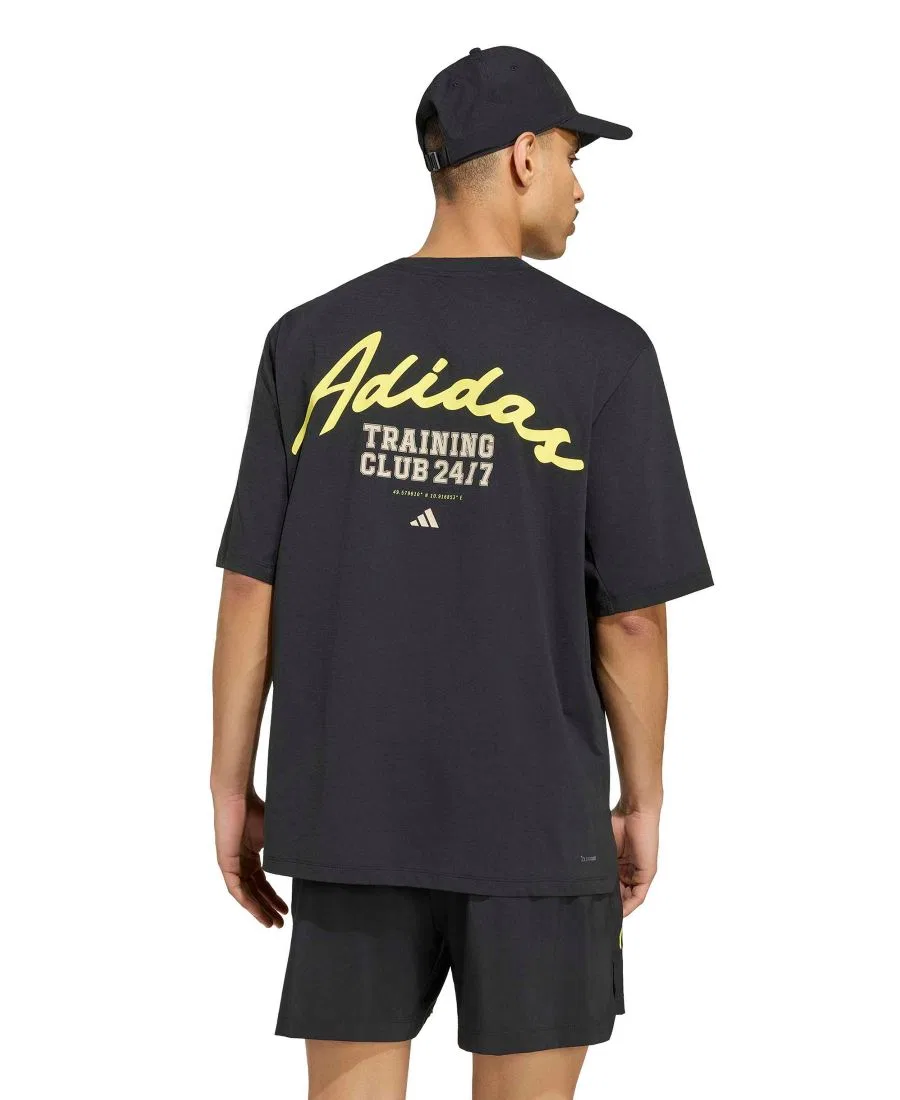 Футболка с принтом Prime Lift Essentials Workout Graphics adidas, Black — фото 3