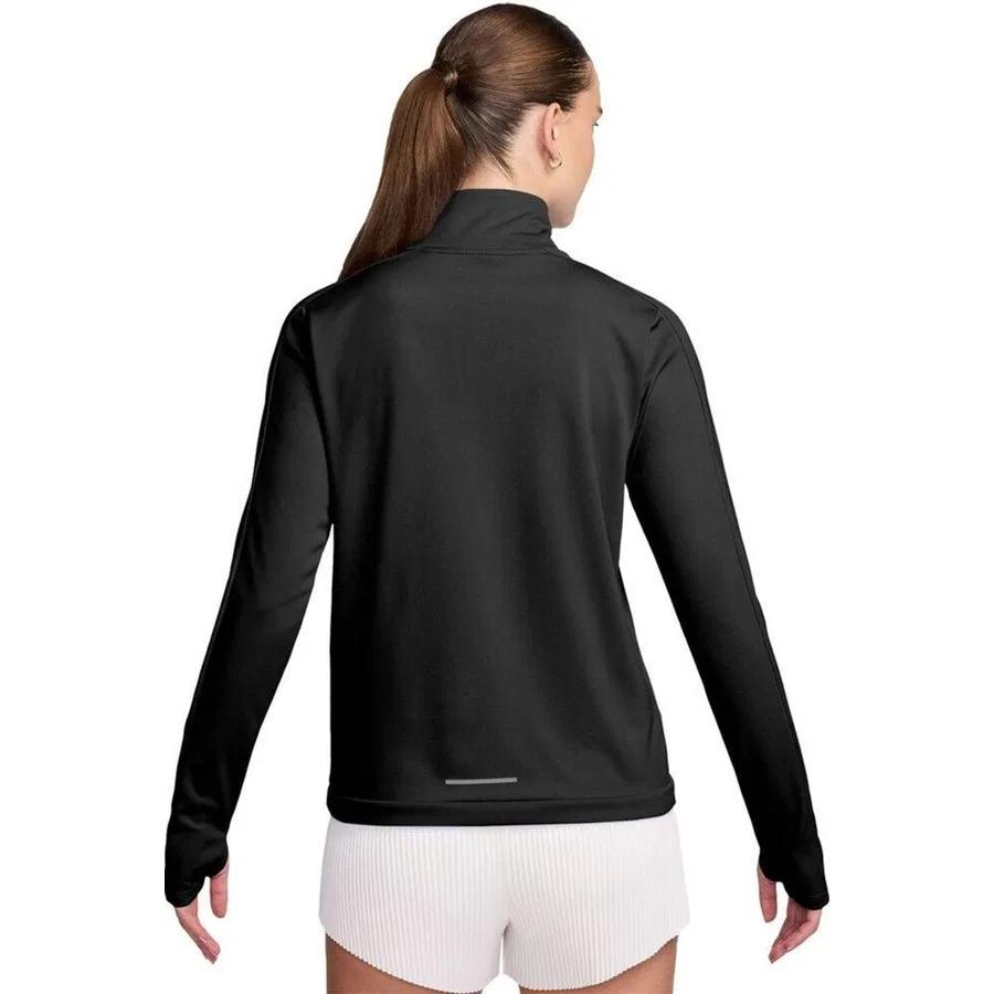 Свитшот женский с четвертью молнией Big Swoosh Nike, Черный — фото 2