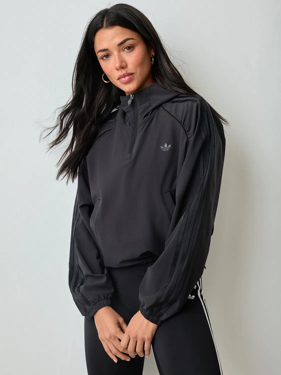 Черная спортивная куртка на молнии adidas Originals
