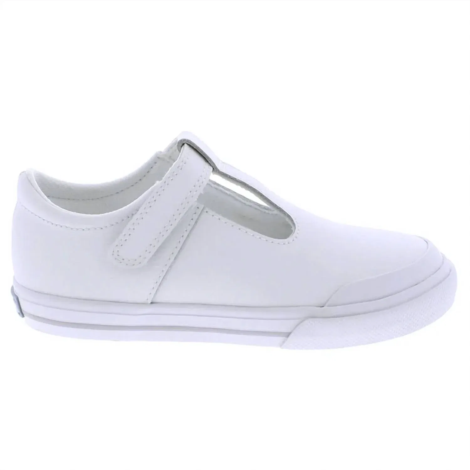 Детские туфли Мэри Джейн с ремешком Footmates, White Leather Gray — фото 2