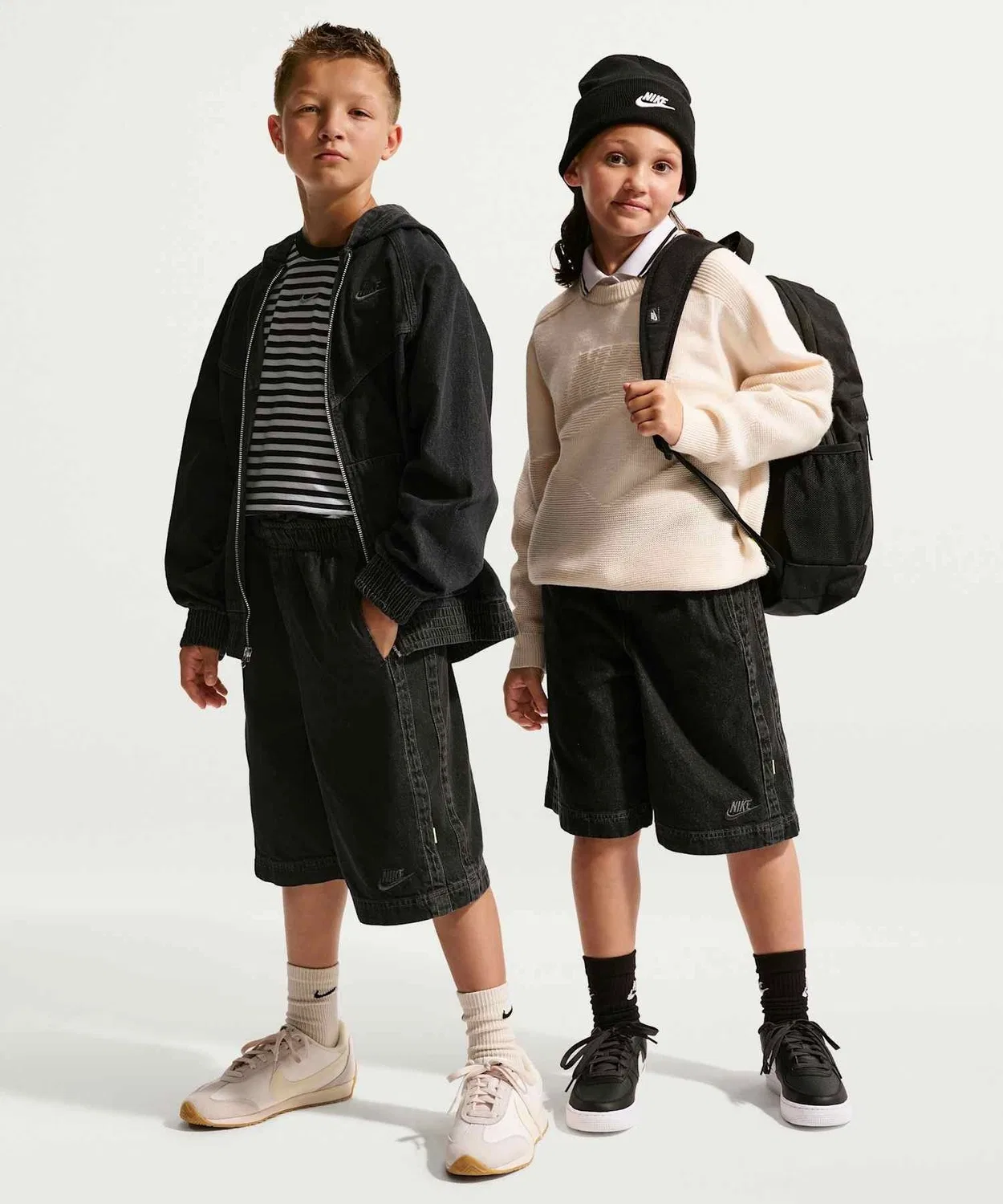 Детские джинсовые шорты Nike Sportswear Collection Big Kids' Denim Shorts, Black — фото 2