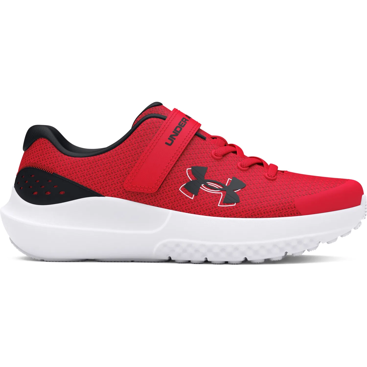 Детские кроссовки для мальчиков с сетчатым верхом UA BPS Surge 4 AC Under Armour, Red Black Black