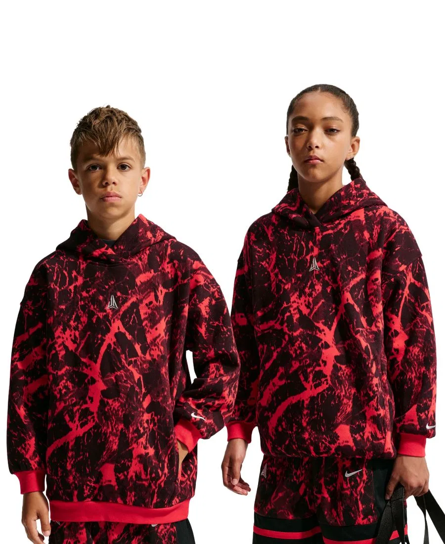 Худи из флиса с капюшоном Ja Morant Club Fleece Oversized Nike, University Red