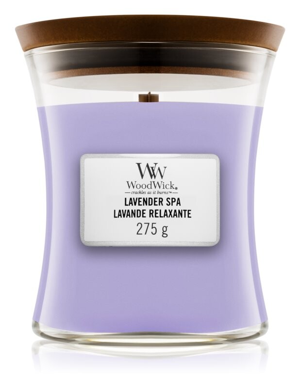 

Ароматическая свеча с деревянным фитилем Woodwick Lavender Spa