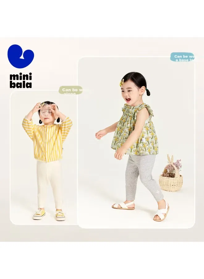 Леггинсы мягкие эластичные для девочек Minibala, лавандовый