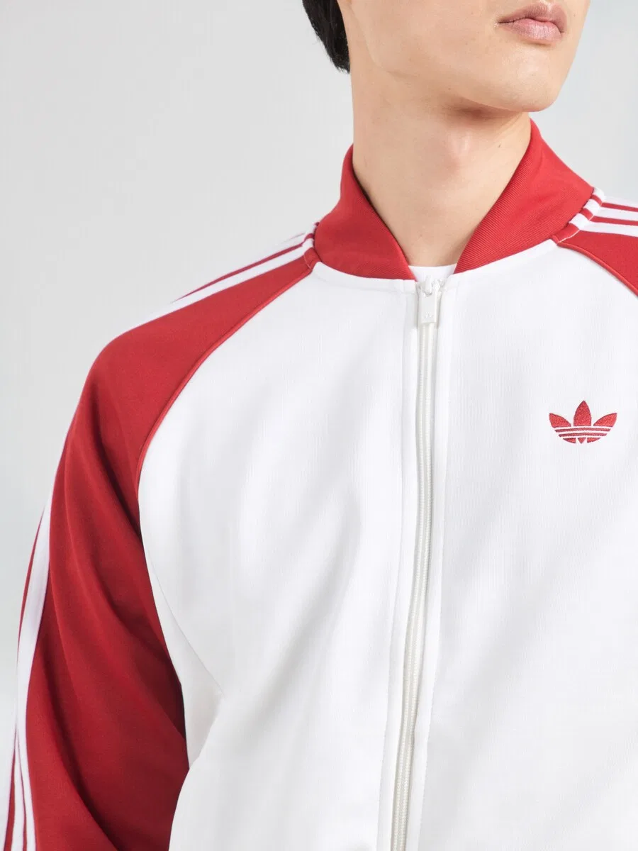 Худи на молнии ADIDAS ORIGINALS 'SUPERSTAR' белого цвета — фото 3