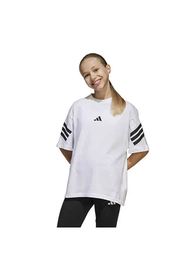 Детская футболка для девочек с коротким рукавом Adidas, White