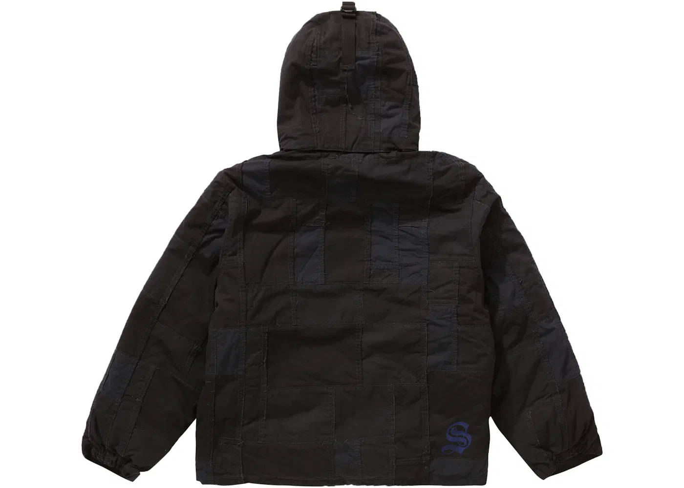 Мужская куртка-пуховик с пэчворком Supreme Junya Watanabe CdG Man, Black — фото 3