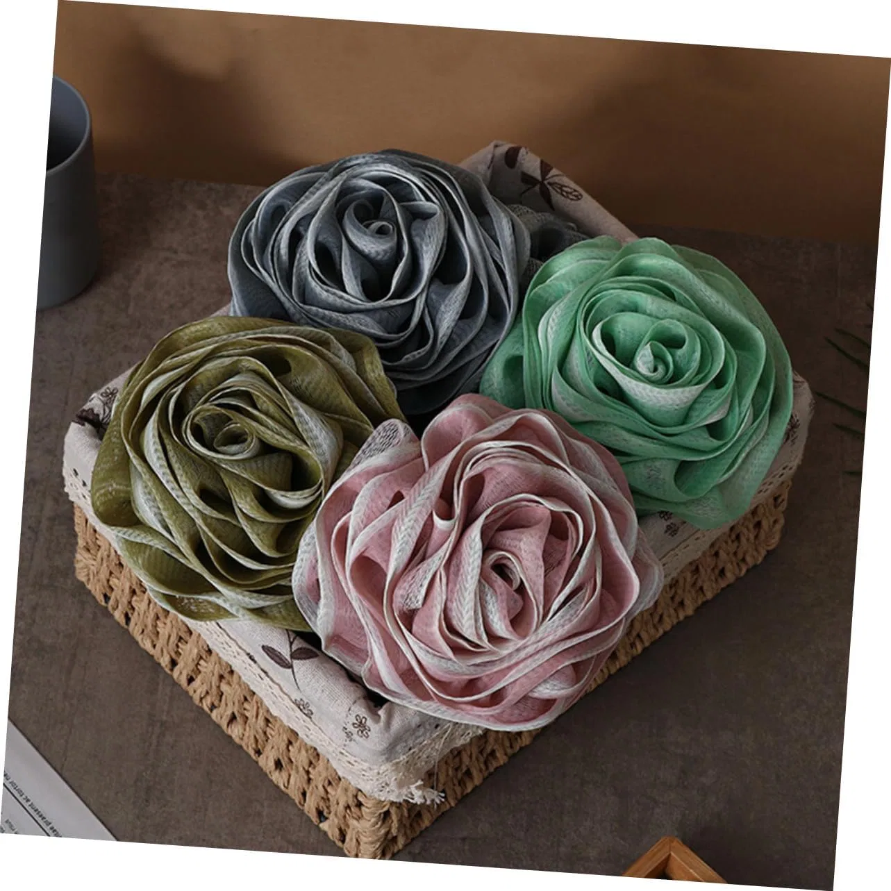 Спонж для ванны, набор 4 шт, FRCOLOR, 13x8x8 см, мультиколор — фото 2