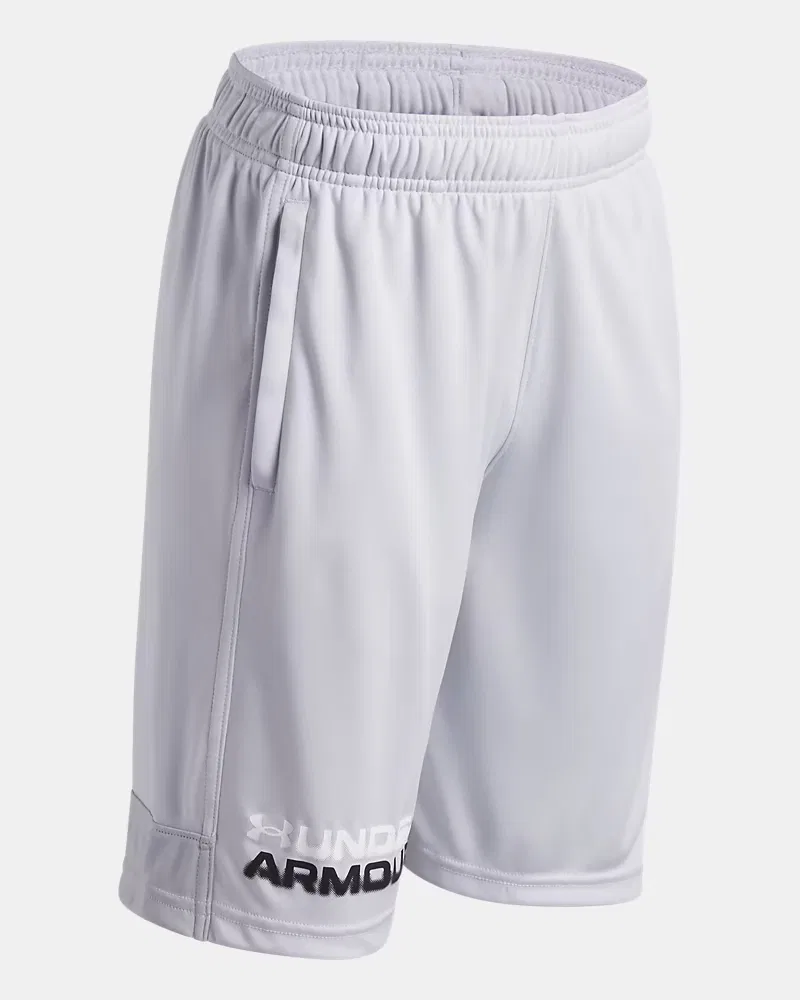 Шорты 20,3 см быстросохнущие UA Tech Graphic UnderArmour, Halo Gray/White — фото 3