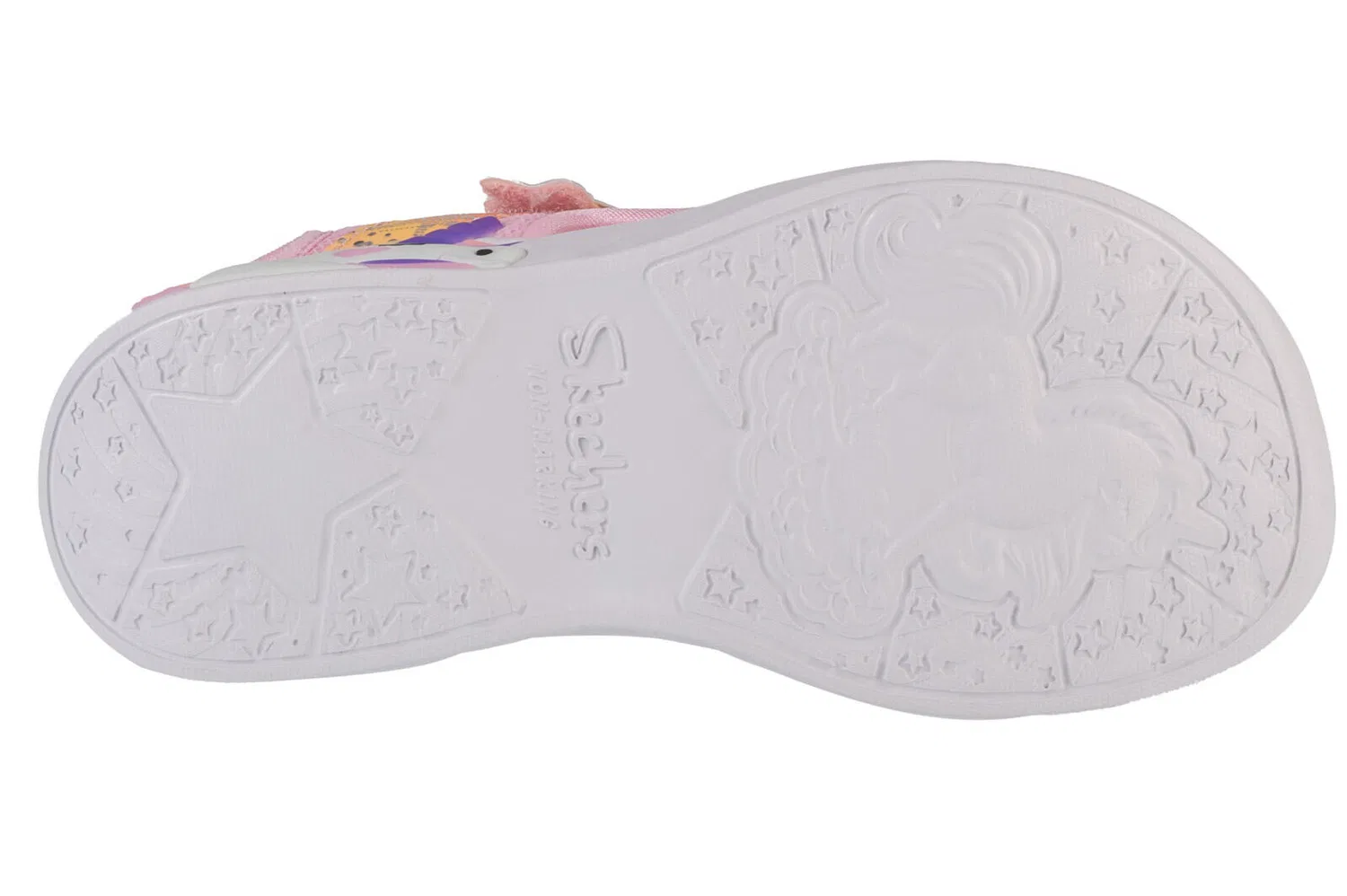 Детские сандалии для девочек с технологией Lights Unicorn Dreams - Majestic Bliss Skechers, Bunt Rosa — фото 4