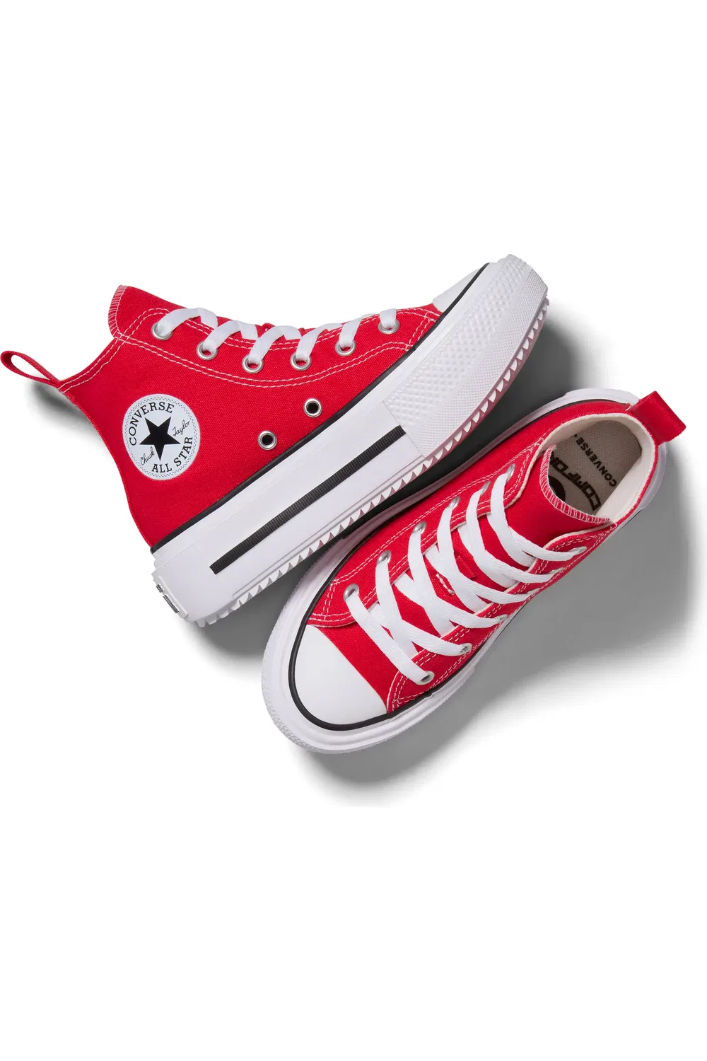 Кеды детские на платформе Chuck Taylor All Star EVA Lift Converse, красный/белый/черный — фото 3
