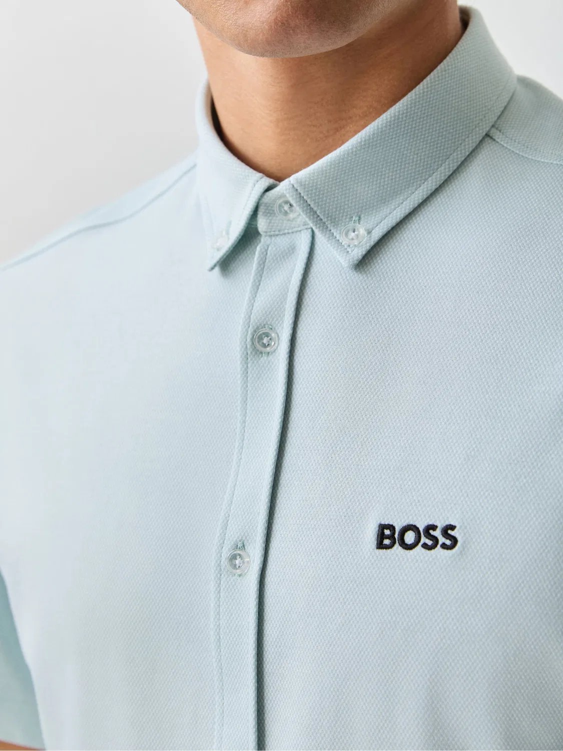 Футболка BOSS Regular Fit, зеленая — фото 4