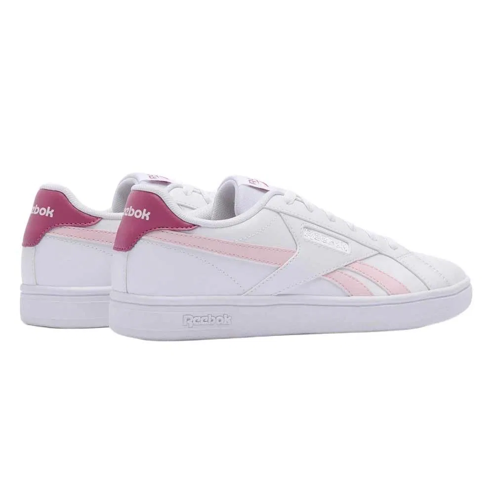 Детские кроссовки для девочек с принтом Reebok Court Retro, Ftwrwhite Studiopink Frostedberry — фото 4