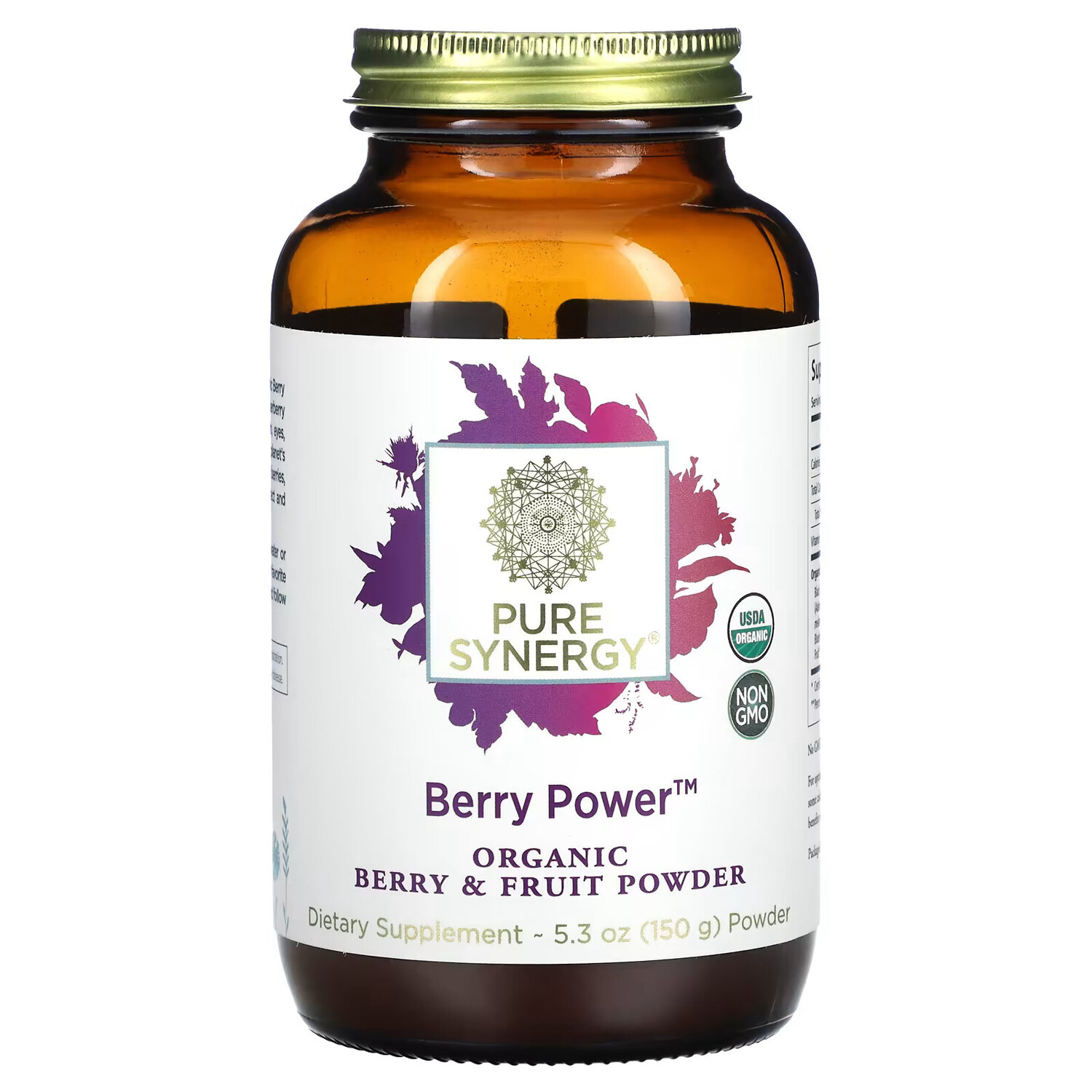 

Pure Synergy, органический порошок из ягод и фруктов, Berry Power, 150 г (5,3 унции)
