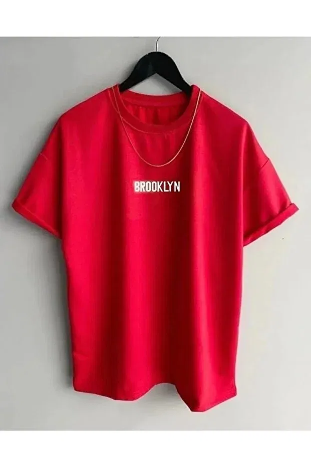 Детская футболка для девочек с принтом Brooklyn Daxia, Red