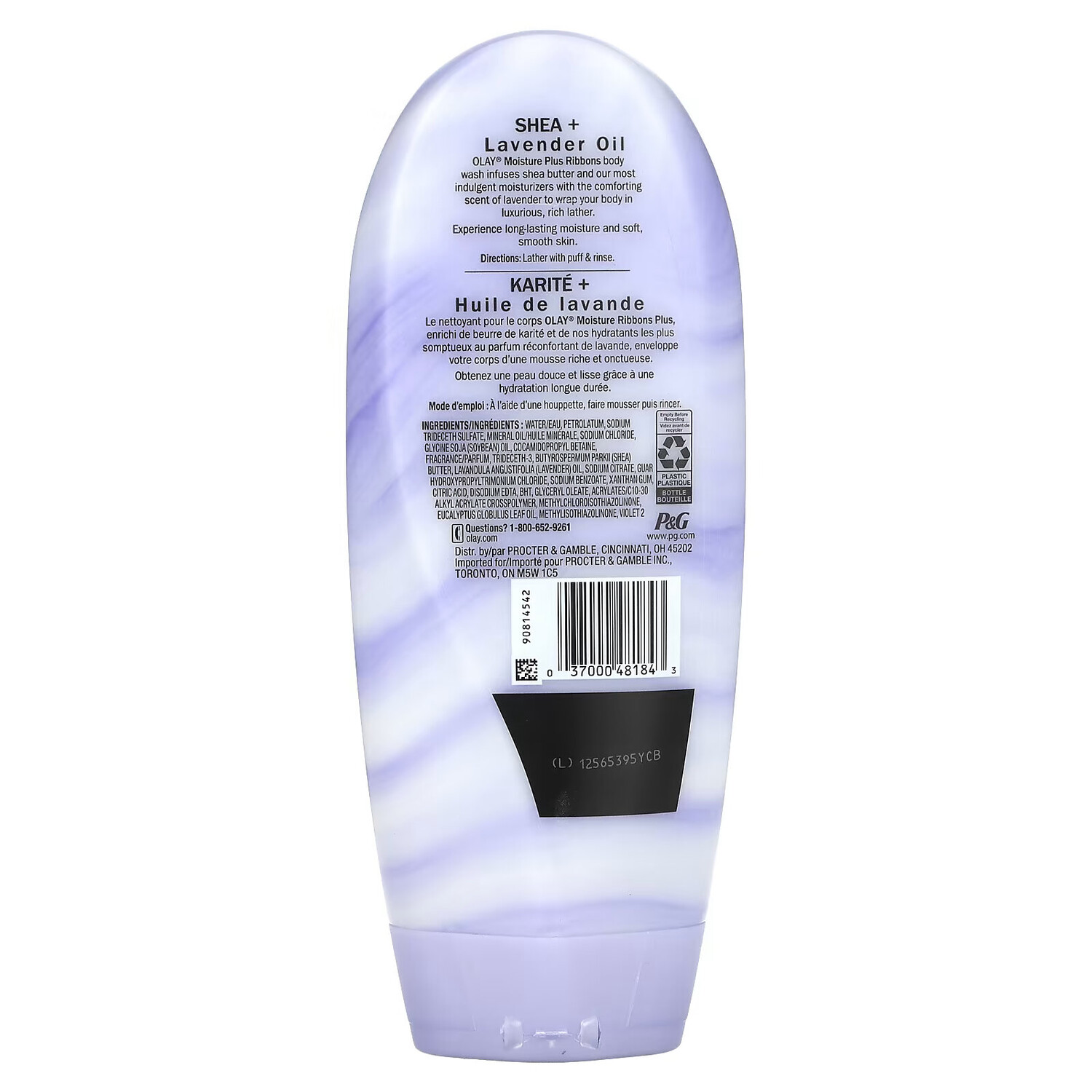 Olay, Moisture Ribbons Plus, гель для душа, масла ши + лаванды, 532 мл (18 жидк. унций) — фото 3
