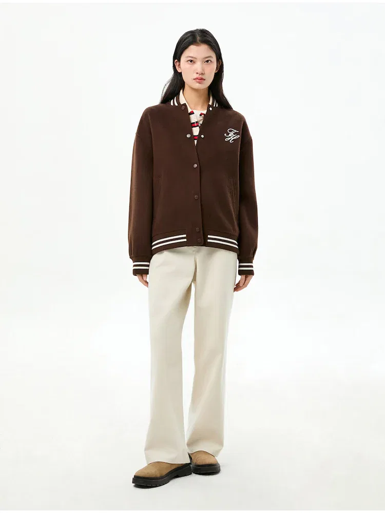 Куртка бомбер шерстяная TOMMY HILFIGER, Dark Brown — фото 2
