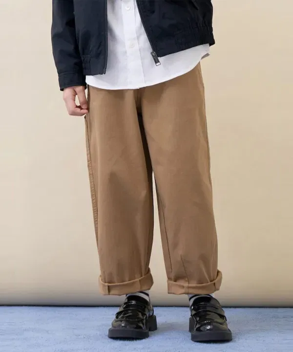 Утепленные брюки из хлопка, Woven Curved Pants, Beanpole Kids, бежевый
