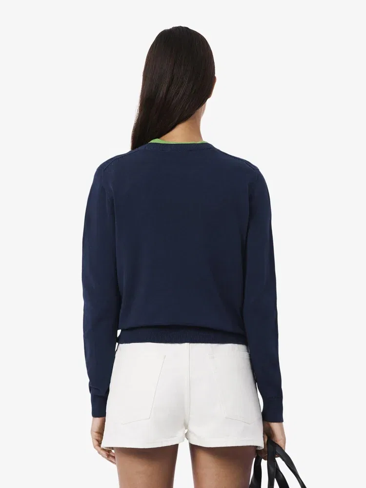 Свитер LACOSTE Navy из хлопка Light Cotton — фото 3