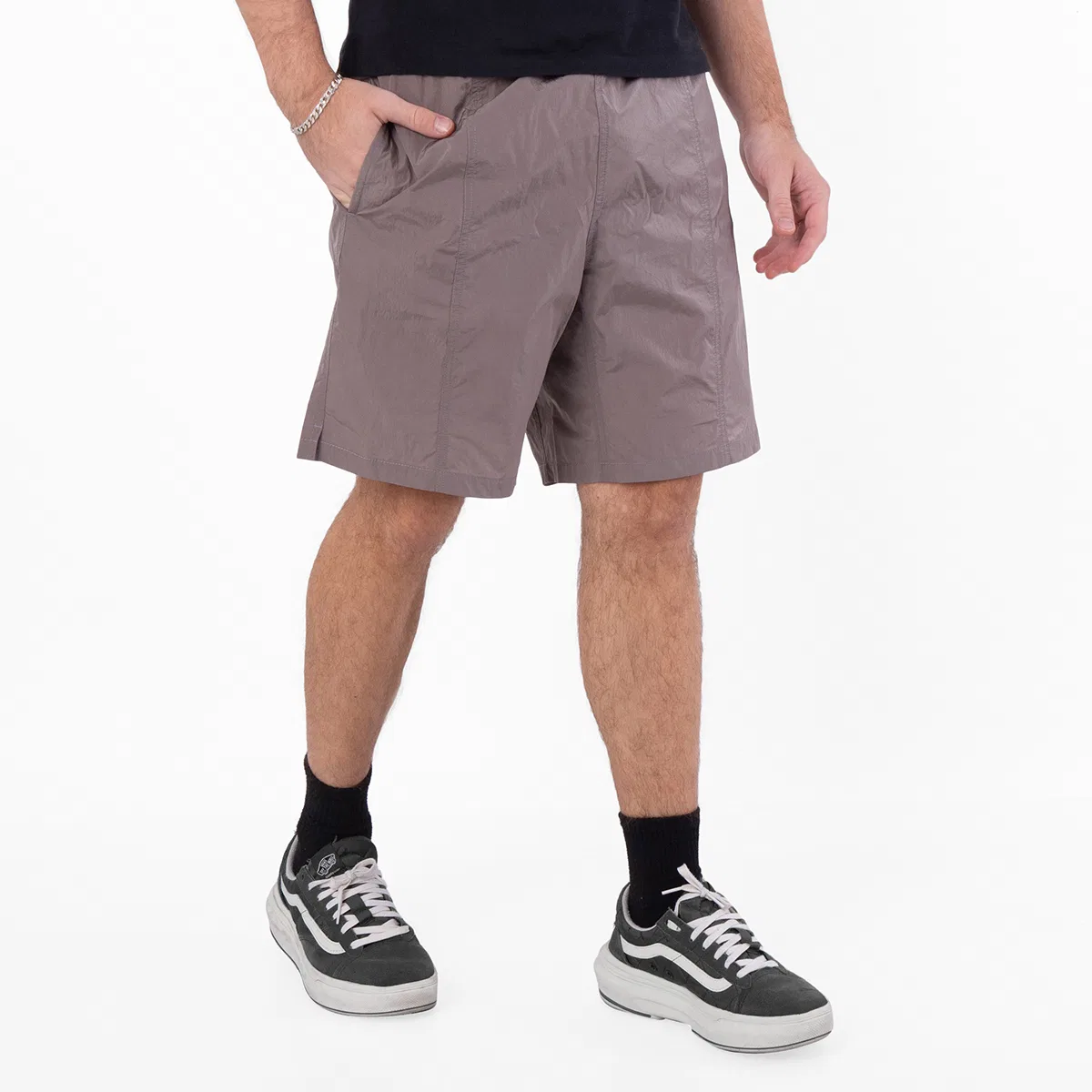 Плавки из нейлонового канваса Nylon Canvas Swim Shorts Ami Paris, Beige — фото 4