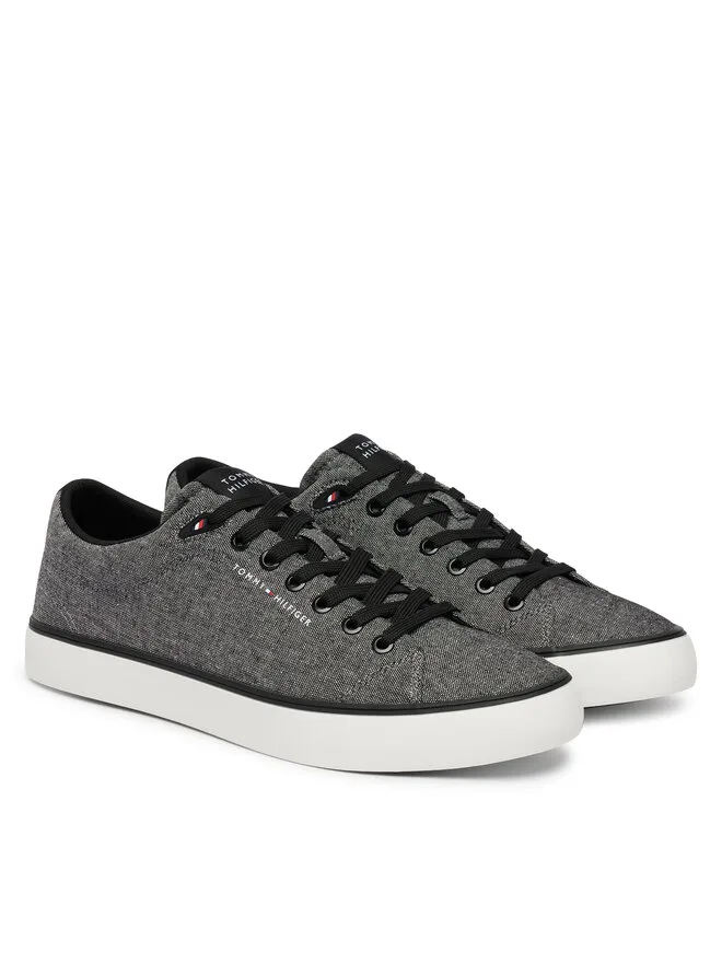 Tommy Hilfiger Тканевые кроссовки Th Hi Vulc Core Low Chambray FM0FM05818 серые — фото 2