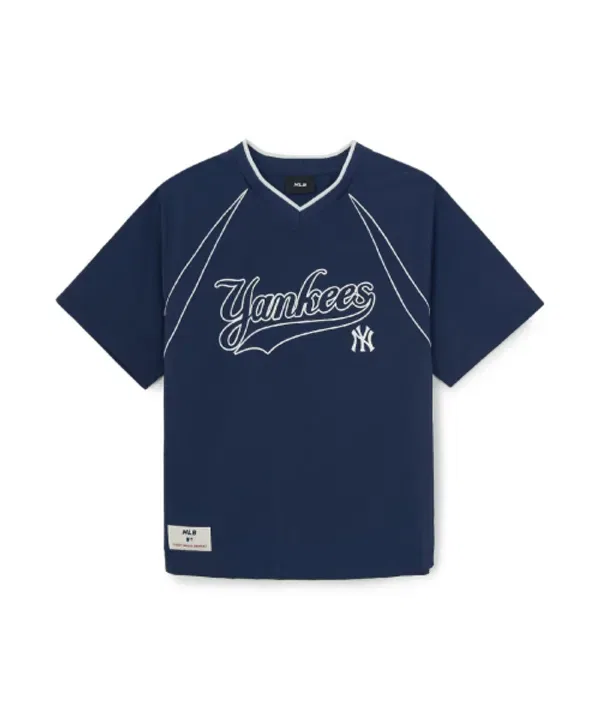Футболка с нашивкой Varsity из сетчатой ткани, SPORTIVE VARSITY Mlb Kids, Navy
